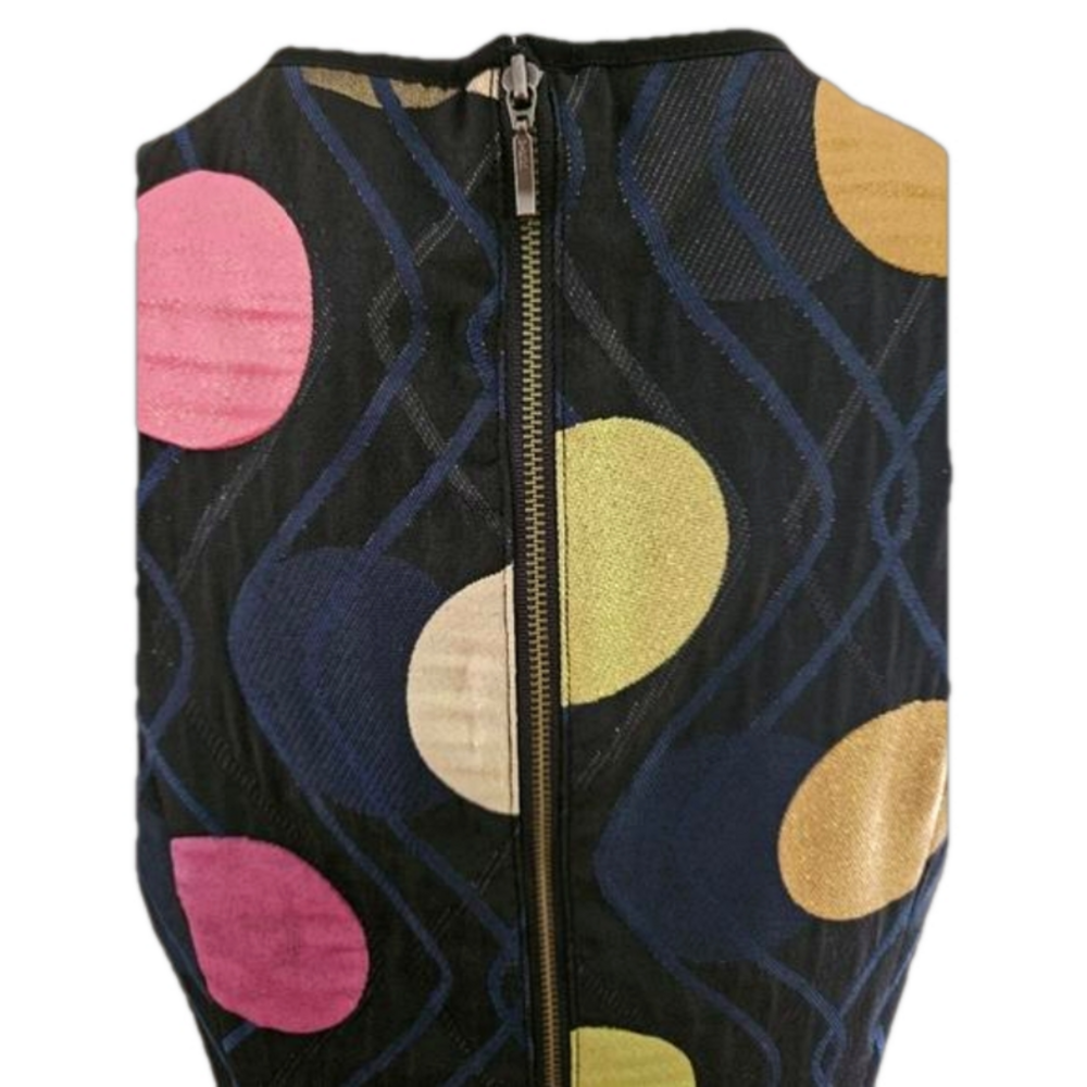 Anthropologie Maeve Polkadot Shift Patterned Zip-up Dress-Size Small - Picture 7 of 8